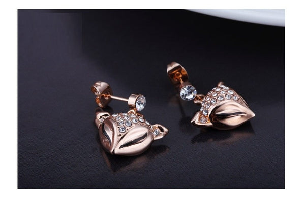 ERFA217 Fashion Charm Beauty Fox Stud Earrings
