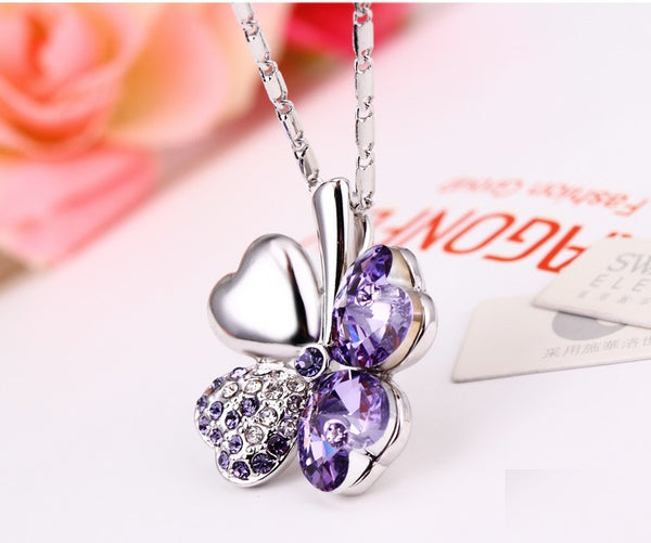 NLFA089 Fashion Four-leaf Clover Pendant Necklace