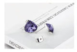 ERFA199 Fashion Charm Round Triangle Stud Earrings