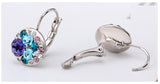 ERFA218 Fashion Charm Flower in Clusters Omega-back Earrings