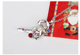 NLFA296 Charm Santa's Magic Wand Pendant Necklace