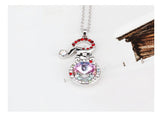 NLFA298 Charm Christmas Snow Man Pendant Necklace