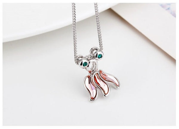 NLFA294 Charm Fish Octopus Pendant Necklace