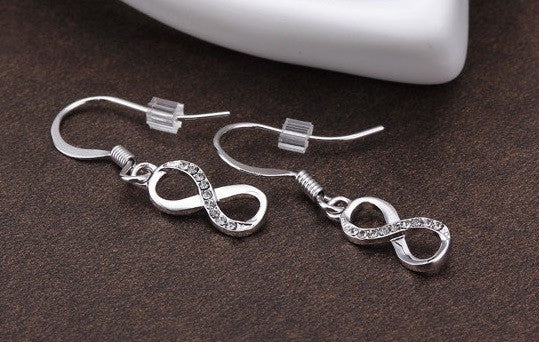 ERFA238 Fashion Charm Infinity of Love Dangle Earrings