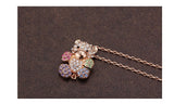 NLFA286 Charm Colorful Bear Pendant Necklace