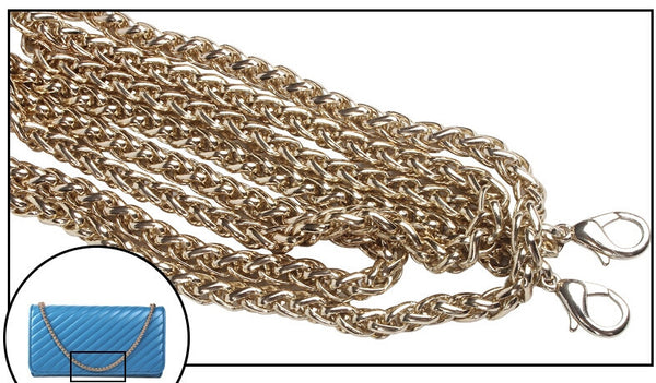 Metallic Chunky Braided Charm Solid Shoulder Bag
