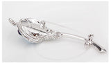 JRFBC003 Fashion Charm Blue Rose Brooch