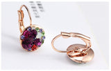 ERFA218 Fashion Charm Flower in Clusters Omega-back Earrings