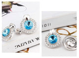 ERFA206 Trendy Charm Fancy Circle Stud Earrings