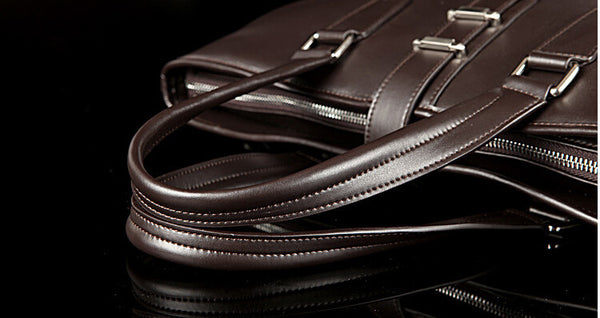 Fashion Solid Roomy Black Briefcase