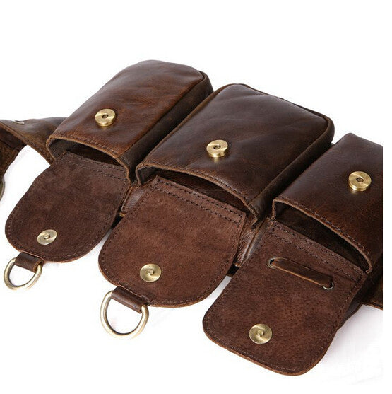 Vintage Durable Battle Fighter Triple Pockets Waist Bag