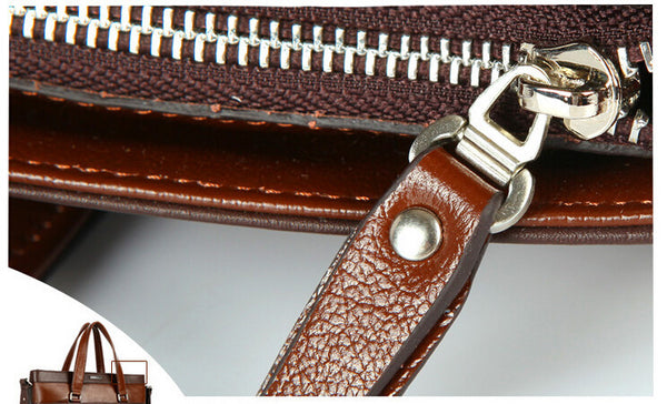 Fashion Dark Edges Brown Briefcase Messenger