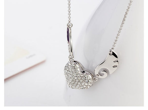 NLFA205 Charm Heart of Angel Pendant Necklace