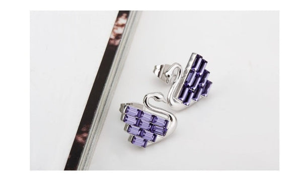 ERFA216 Trendy Charm Swan Stud Earrings
