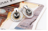 ERFA206 Trendy Charm Fancy Circle Stud Earrings