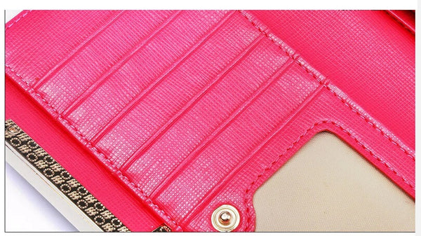 Metallic Colorblock  Mesh Women Wallet
