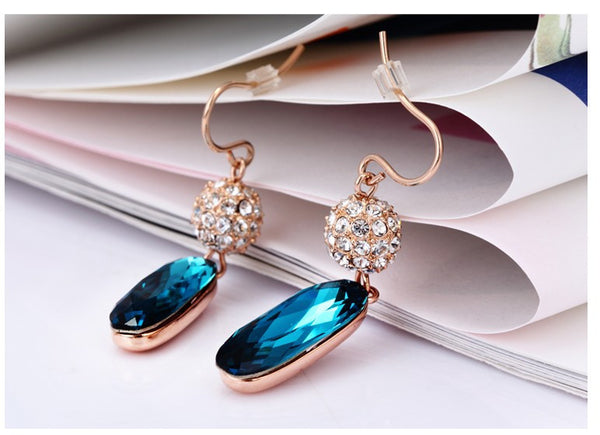 ERFA229 Fashion Charm Lantern and Water Drop Dangle Earrings