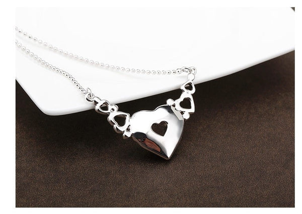 NLFA311 Trendy Angel's Heart Pendant Necklace