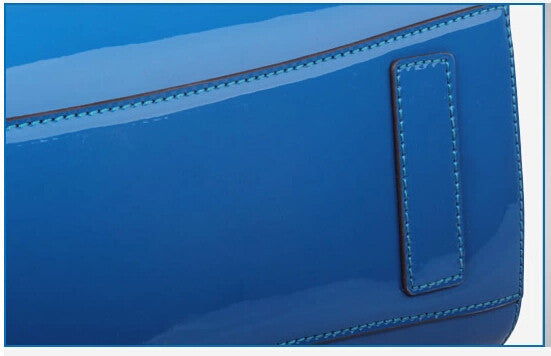 Mirror Enamelled Leather Solid Tote Bag