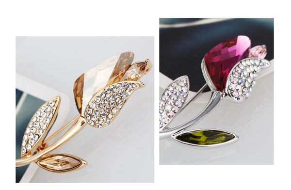 JRFBC009 Fashion Charm Beautiful Tuplip Brooch