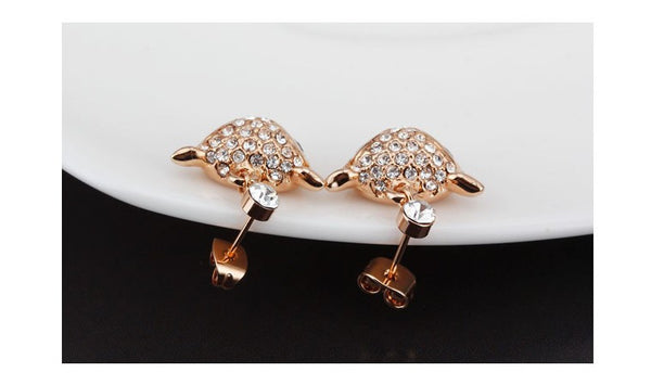 ERFA217 Fashion Charm Beauty Fox Stud Earrings