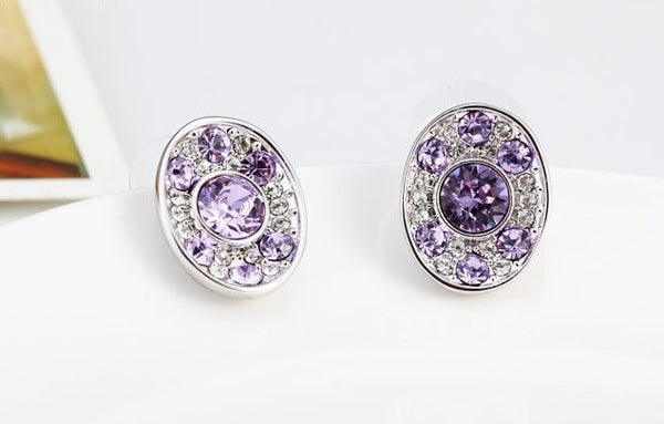 ERFA179 Fashion Charm Lotus Stud Earrings