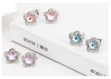 ERFA201 Fashion Charm Water Lily Stud Earrings