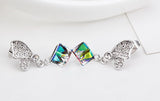 ERFA202 Fashion Charm Water Cube Stud Earrings