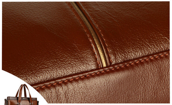 Fashion Dark Edges Brown Briefcase Messenger