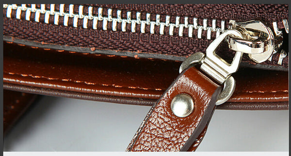 Fashion Dark Edges Brown Briefcase Messenger Bag