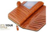 Fashion Solid Long Size Brown Wallet