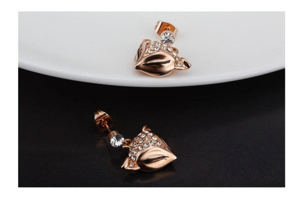 ERFA217 Fashion Charm Beauty Fox Stud Earrings