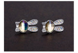 ERFA220 Fashion Charm Rabbit with Long Ears Stud Earrings