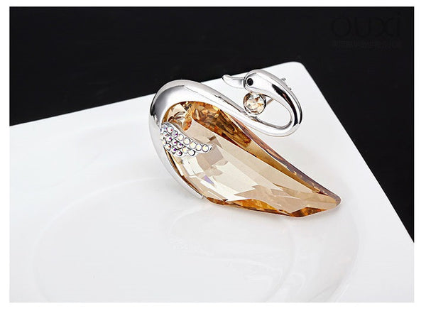 JRFBC014 Fashion Charm Swan Brooch