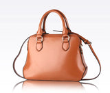 Charm Princess Solid Double Top Zippers Tote Bag