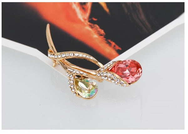 JRFBC005 Fashion Charm Branch of Flower Brooch
