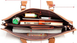 Vintage Solid Office Must-have Brown Briefcase Messenger