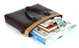 Fashion Beige Top Brown Crossbody Briefcase