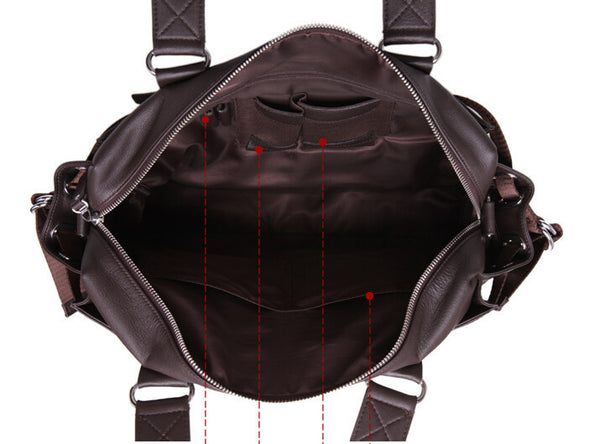 Fashion Solid Durable Brown Duffle Travel Bag