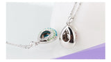 NLFA190 Charm Heart of the Ocean Pendant Necklace