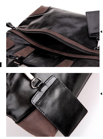 Fashion Coffee Edges Black Briefcase
