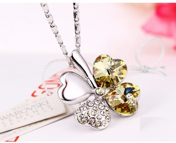 NLFA089 Fashion Four-leaf Clover Pendant Necklace