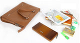 Vintage Solid Office Must-have Brown Briefcase Messenger