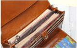 Fashion Brown Solid Long Size Wallet