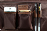 Charm Durable Solid Brown Briefcase Messenger