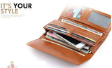 Charm Durable Solid Brown Long Size Women Wallet