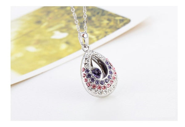 NLFA190 Charm Heart of the Ocean Pendant Necklace