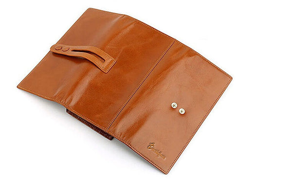 Charm Durable Solid Brown Long Size Women Wallet