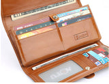 Charm Durable Solid Brown Long Size Women Wallet