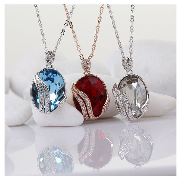 NLFA048 Charm Water Drop Pendant Necklace